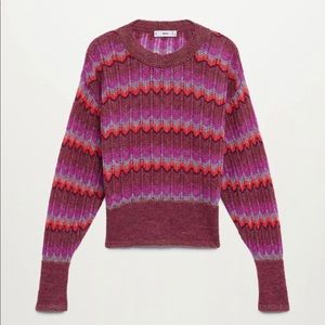Multi colored knit sweater - worn once